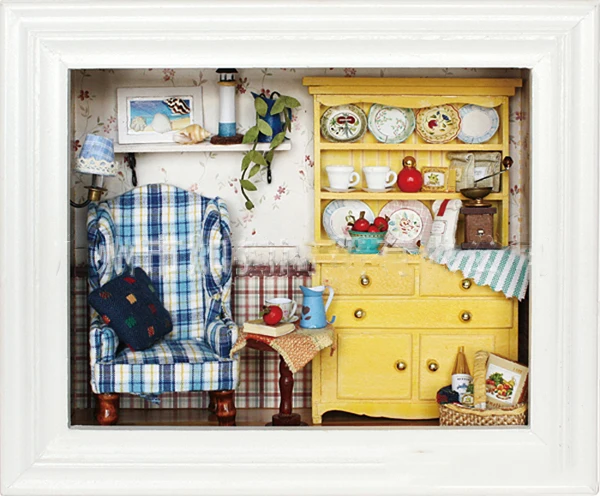Милый комнатный Puppenhaus Brithday Подарок миниатюрные домики игрушки для детей деревянный дом любовник для подруги-летний день