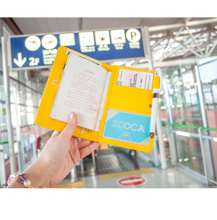 Мобильный телефон селфи из искусственной кожи Обложка для паспорта женский держатель для ПАСПОРТА Путешествия ID карты Кошелек кредитный держатель для карт для девочек и детей