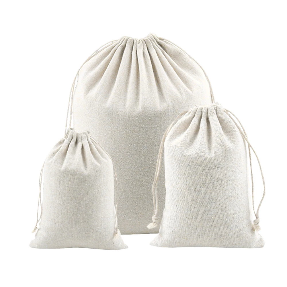 Новая натуральная льняная хлопковая дорожная сумка для хранения на шнурке, сумка-Органайзер для нижнего белья, сумка для хранения игрушек, сумка для хранения ювелирных изделий, подарочные сумки