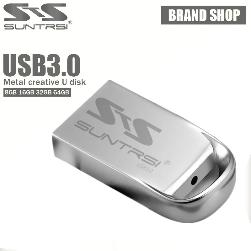 Suntrsi USB 3,0 128 Гб 64 Гб USB флеш-накопитель USB металлическая Флешка Водонепроницаемая usb Флешка 32 ГБ 16 ГБ 8 ГБ Мини-флешка высокая скорость