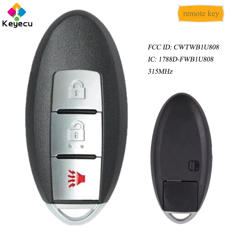 Дистанционный ключ KEYECU с 3 кнопками 315 МГц брелок для Nissan Cube Juke Leaf Quest 2011 2012 2013 2014 2015