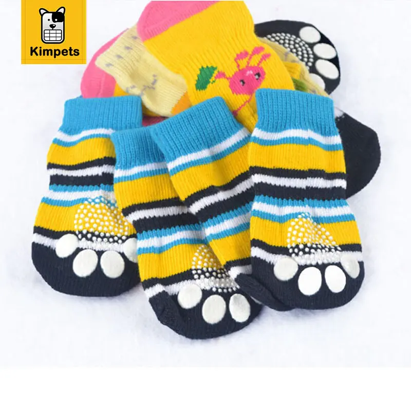 4Pieces/Set Pet Products Dog Winter Boots Socks Lovely Doggy Socks For