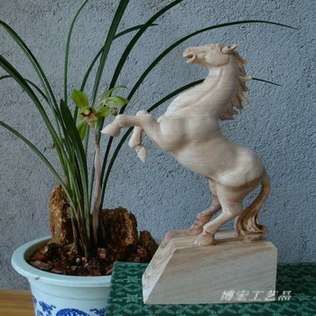 

Horse wood carving handicrafts, home ornament, desk decoration(A191)