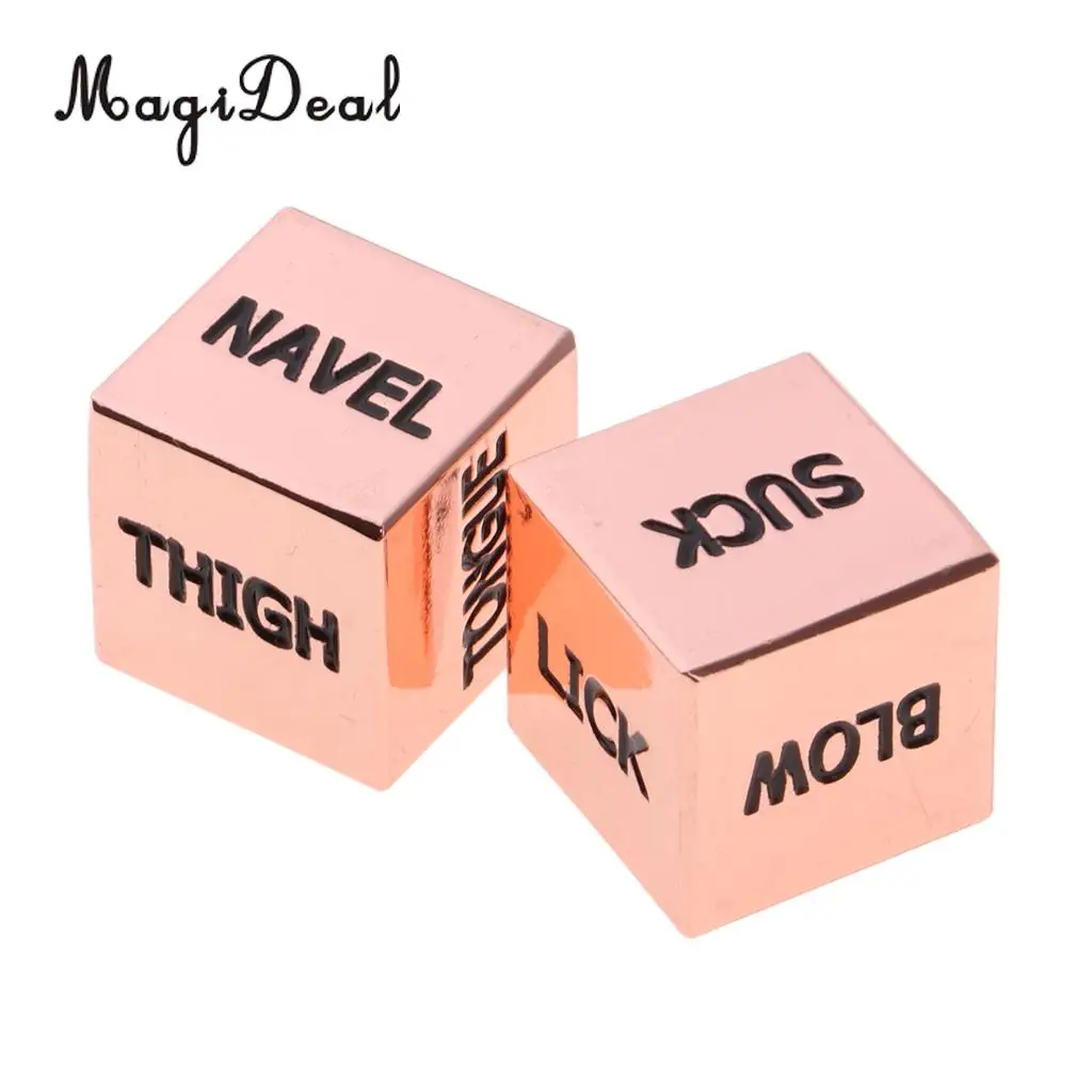 Sex Dice Toys Erotic Craps Dice Position Sex Games for Couple Gift Rose Gold