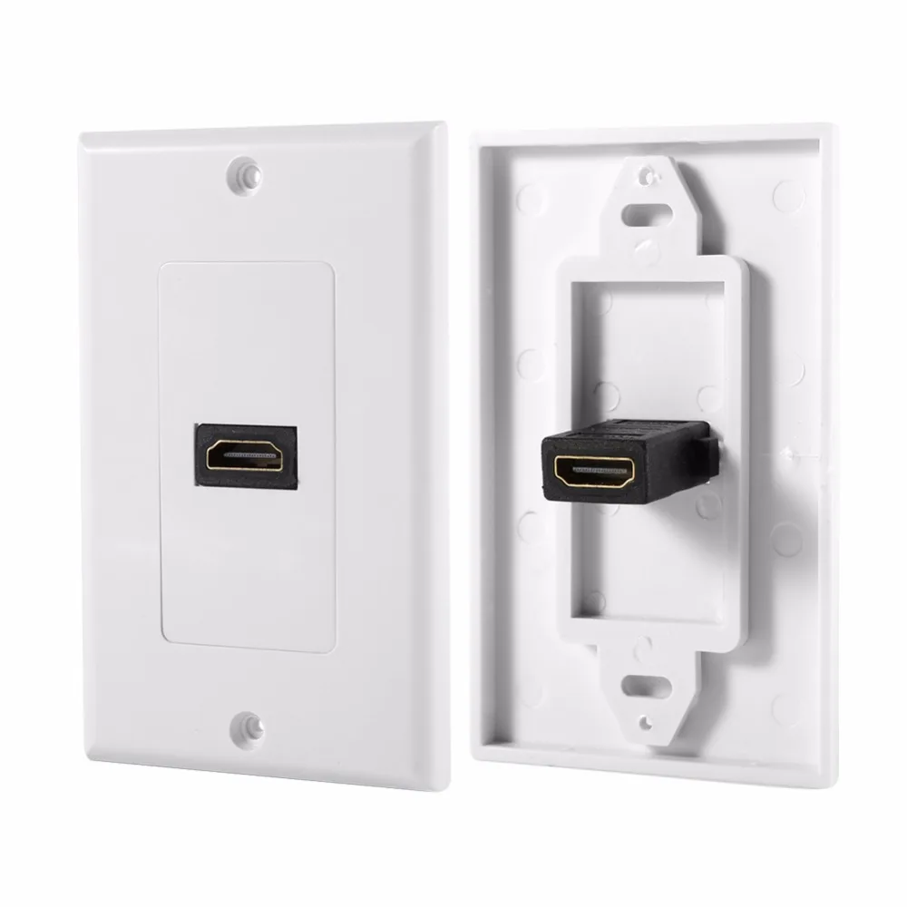 1080P HDMI 1.4 Wall Face Plate Panel Cover Coupler Outlet Extender for