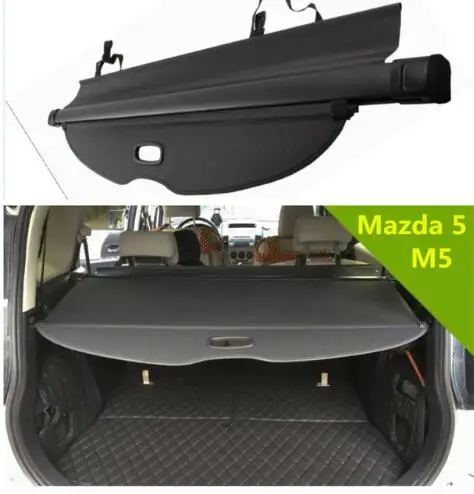 

High Qualit Car Rear Trunk Cargo Cover Security Shield Screen shade Fit For Mazda 5 M5 2007-2017 (Black,Beige) BY EMS