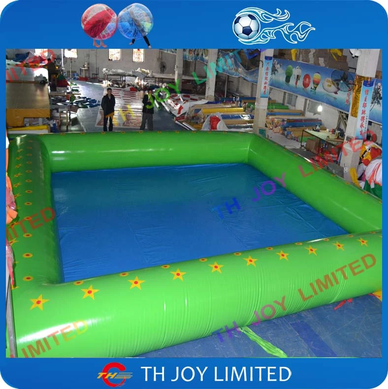 swimming pool with inflatables