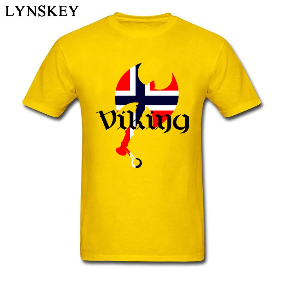 Male Cheap Casual Tops Shirt Funny Crew Neck Summer/Autumn 100% Cotton T Shirt Summer Short Sleeve Tee Shirts Top Quality Norwegian norse norge norway flag axe yellow