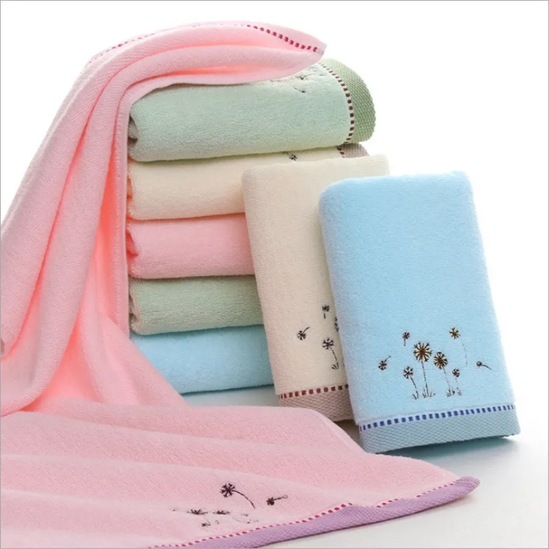 100 cotton wipe face towel embroidery process dyeing thickened