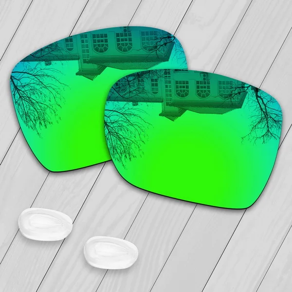 E.O.S поляризованные улучшенные Сменные линзы для солнцезащитных очков с отклонением от Окли-несколько вариантов - Цвет линз: Green-Nose pads