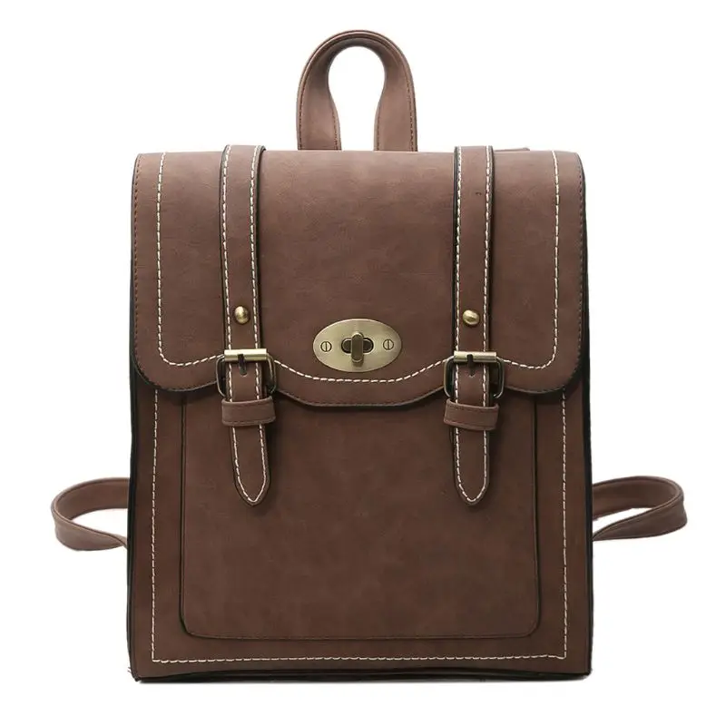 

Vintage Women Backpack Pu Leather Backpacks For Teenage Girls School Shoulder Bag Bagpack