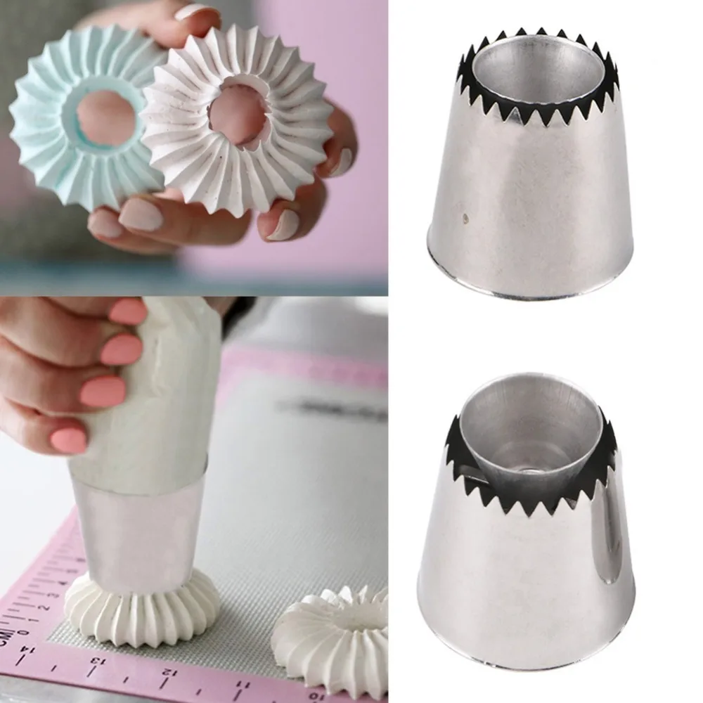 

Extra Large Sultan Premium Flower Piping Nozzles Cookie Cake mold Ice Cream pastry tips birthday wedding cake decorating tools