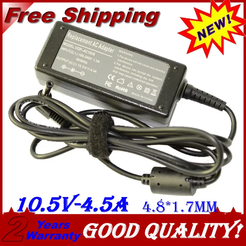 10.5V 4.3A 4.8*1.7MM 45W Replacement For Sony AC Power Adapter Laptop