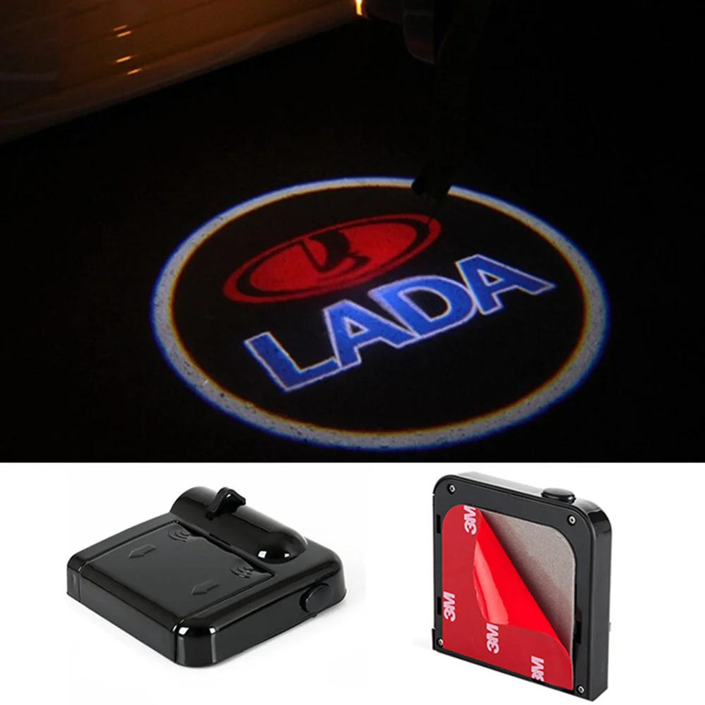 

2X LED Car Door Logo Projector Light For Lada Granta Kalina 2 Largus Priora Niva Samara Vaz Signet 4x4 Xray 2110 2109 2107 2106