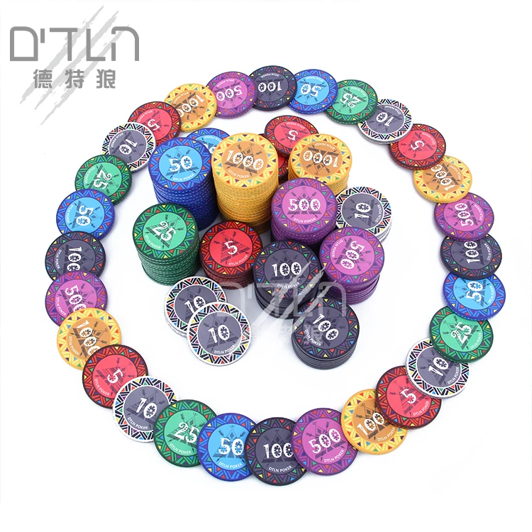 

DTLNNative Indian style ceramic chip customization10g 39mm/12g 43mm size