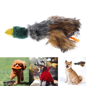 

Puppy Dog Pet Toy Stuffed Plush Sound Squeaker Honking Duck Chew Chewing