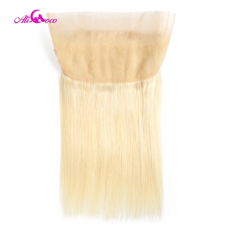 Ali Coco Brazilian Human Straight Hair 360 Closure With Baby Hair 613# Color 8-20 Inch 100% Remy Ha