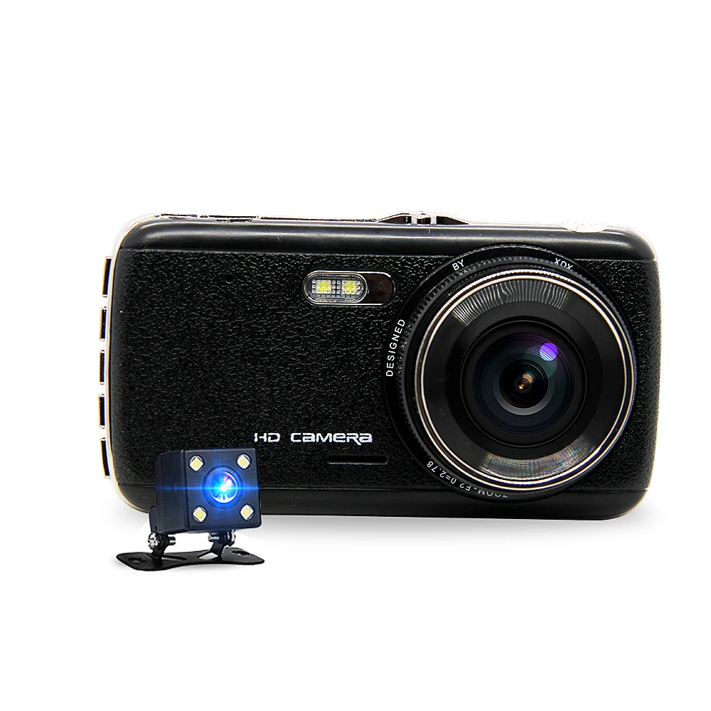 Bluavido 4 дюйма Full HD 1080 P Видеорегистраторы для автомобилей Камера WDR с функцией ночного видения ADAS регистраторы 170 градусов Двойной объектив видеорегистратор blackbox