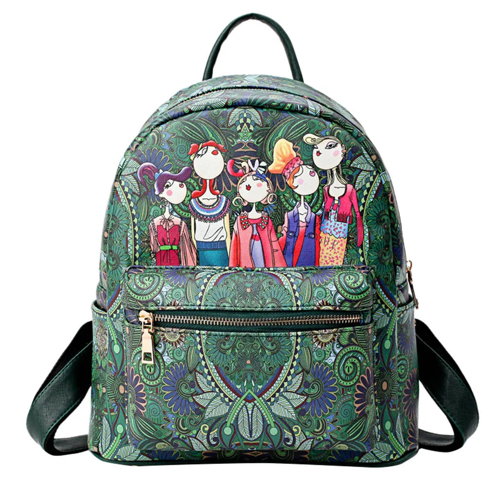 

Sleeper #401 2018 New Women Forest Girls Pattern Large-Capacity Backpack Sutdent Shoulder School Bag for girls hot Free Shipping