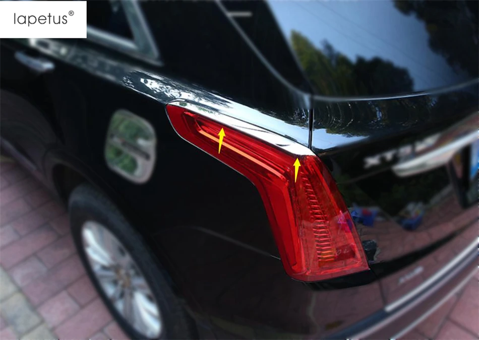 

Lapetus Accessories For Cadillac XT5 2016 2017 2018 2019 Rear Tailgate Light Lamp Eyelid Eyebrow Protector Cover Kit Trim 2 Pcs