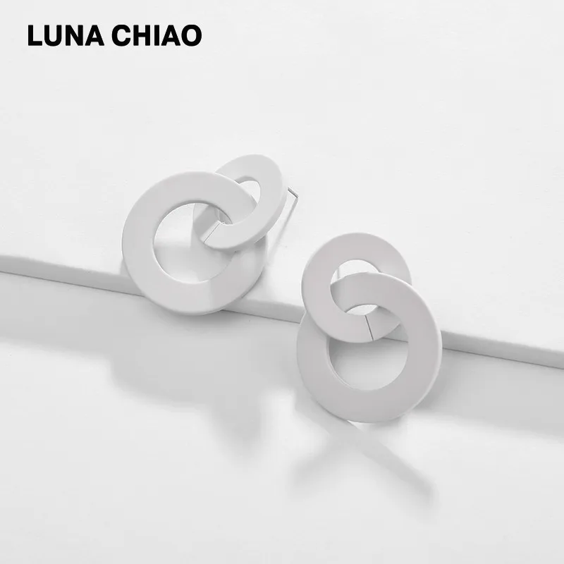 Серьги подвески LUNA CHIAO Модные Акриловые серьги с двойными