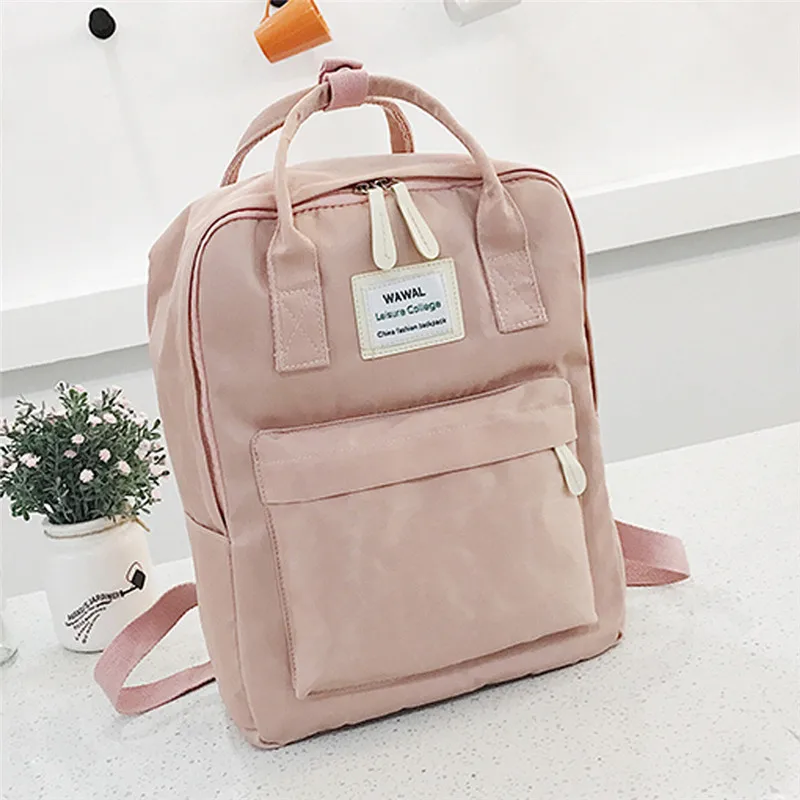 

Fashion Women Canvas Backpacks canvas portable shoulder bag Waterproof School Bags for Teenagers Girls Patchwork Backpack