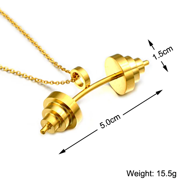 US7, панк, крутая, нержавеющая сталь, для спортзала, фитнеса, подвеска «штанга», ожерелья для мужчин, бодибилдинг, ожерелья, спортивные ювелирные изделия