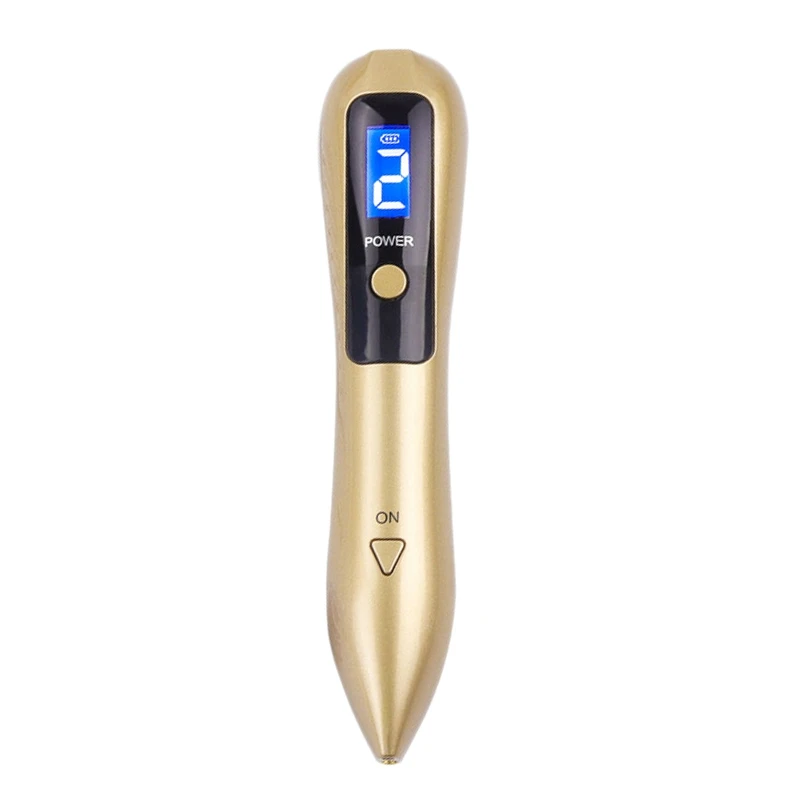 

Newest Plasma Pen Mole Removal Dark Spot Remover Lcd Skin Care Point Pen Skin Wart Tag Tattoo Removal Tool Beauty Care Gold