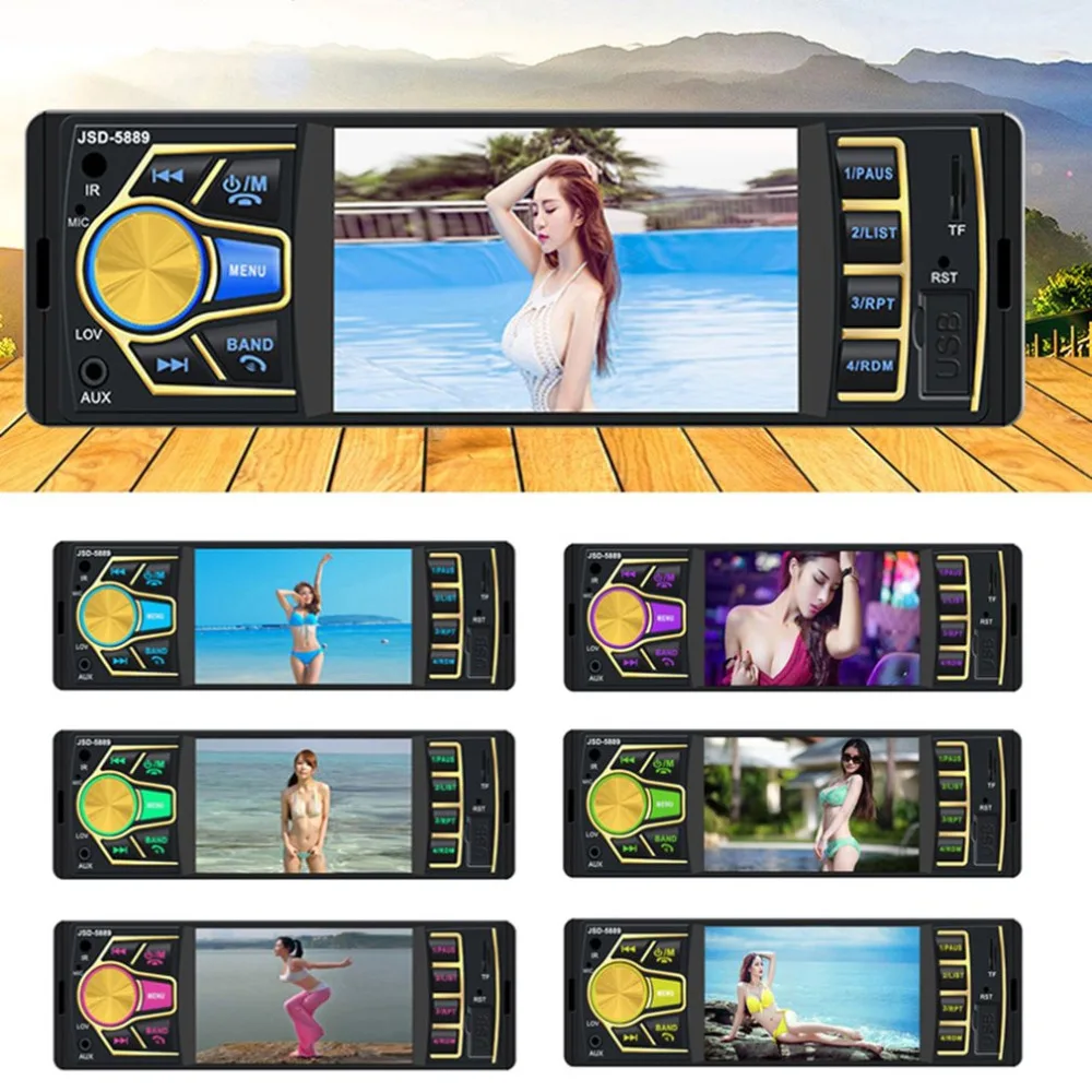 

5889 4.3" Wireless Remote Control Car Mp3 Mp4 MP5 Player with Bluetooth FM Radio Car Stereo Reciverer Rear View Backup Camera