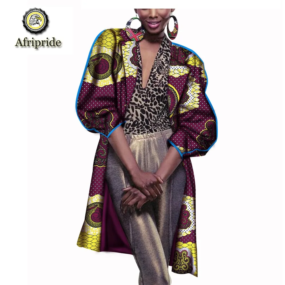 2019 African coats for women AFRIPRIDE new style three quarter sleeve  autumn fashion dashiki bazin riche ankara print S1824003