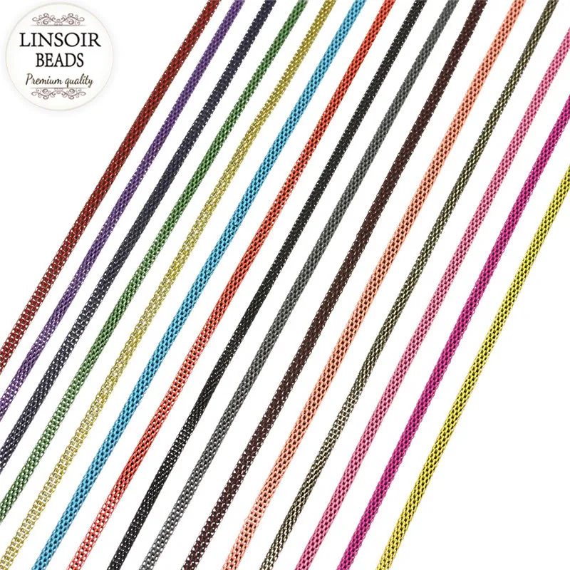 

LINSOIR 6m/lot Diameter 3mm Iron Necklace Chains Bulk Gold/Black/Bronze Color Open Link Chain For Jewelry Making Diy F5409