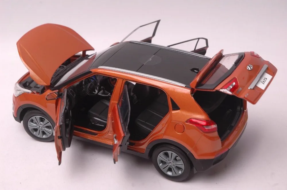 1:18 литая модель для hyundai IX25 оранжевый внедорожник игрушечный автомобиль миниатюрная Коллекция подарков IX