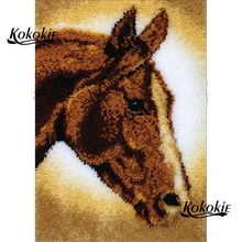 Домашний декор защелка крюк комплект коврика холст 3d печать vloerklee животное лошадь ручной работы 3d ковер вышивка аксессуары гобелен комплек...(China)