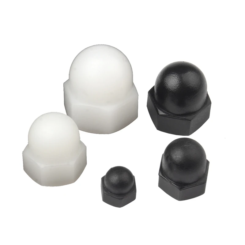 

50pcs/20pcs DIN1587 Nylon Hex Nut M3 M4 M5 M6 M8 Nylon Cap Nut Plastic Decorative Acorn Nuts RoHS