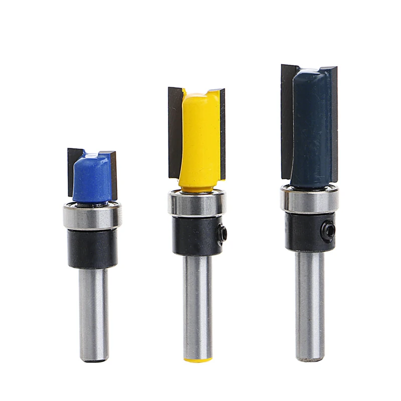 

3Pcs/Set Flush Trim Bit Router Bit Shank Bearing 1/4" Shank -Y103