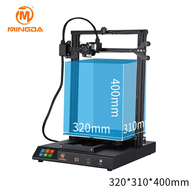 

High stability DIY 3D printer MINGDA D3 320*310*400mm build 3D printer kits with 100g PLA filament