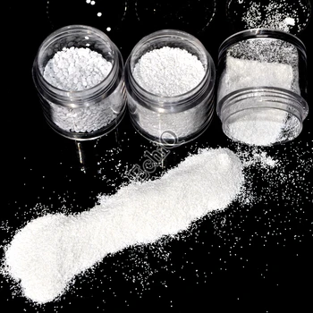 

Snow White Nail Art Glitter Acrylic 3D Hexagon Shape Sequins Powder for Nail Body Craft Decoration