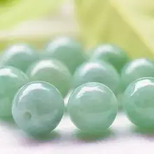 Натуральный нефритовый шарик товары светло-зеленые нефритовые подвески нефритовый бисер diy ювелирные изделия для женщин и мужчин браслет бисер футляр для ожерелья