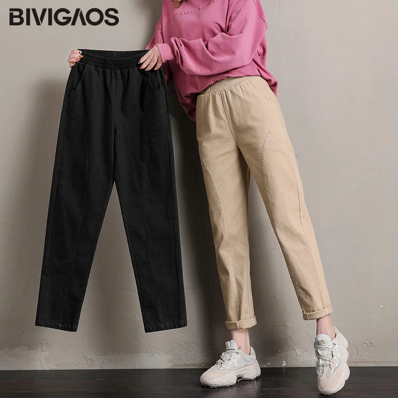 BIVIGAOS 2019 Весенние Новые Стиль досуга повседневные брюки карго корейские женские