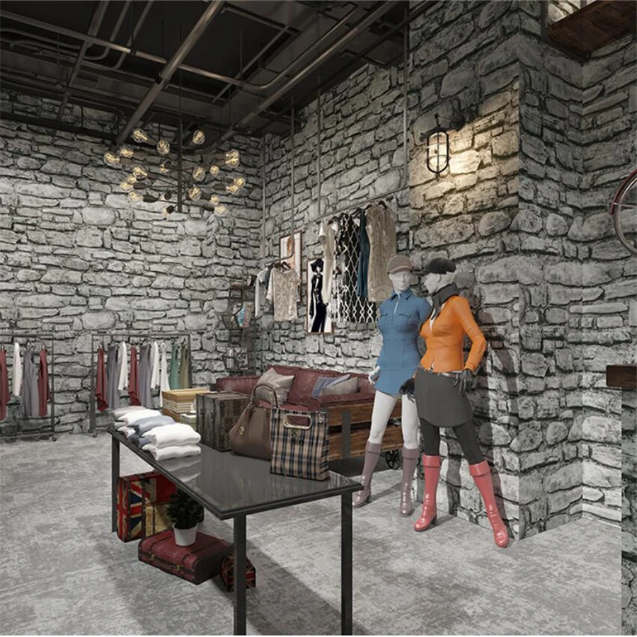 Papier peint 3D ретро-стиль, узор в виде кирпичной стены кирпичные обои для гостиной спальни горячий горшок магазин волос салонная одежда магазин специальные обои