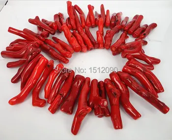

Big Size,Natural Branch Bamboo Red Coral Stick Bead Pendants Necklace,Top Drilled Raw Coral Beads For Jewelry 6-10x28-55mm