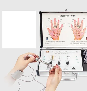 

Chinese medicine analyzer machine hand diagnosis therapy device body acupuncter detector