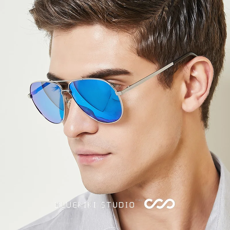 

KIKI Men Pilot Polarized Sunglasses Retro Steampunk Driving Pilot Metal Sun Glasses UV400 Oculos De Sol Masculino #5004