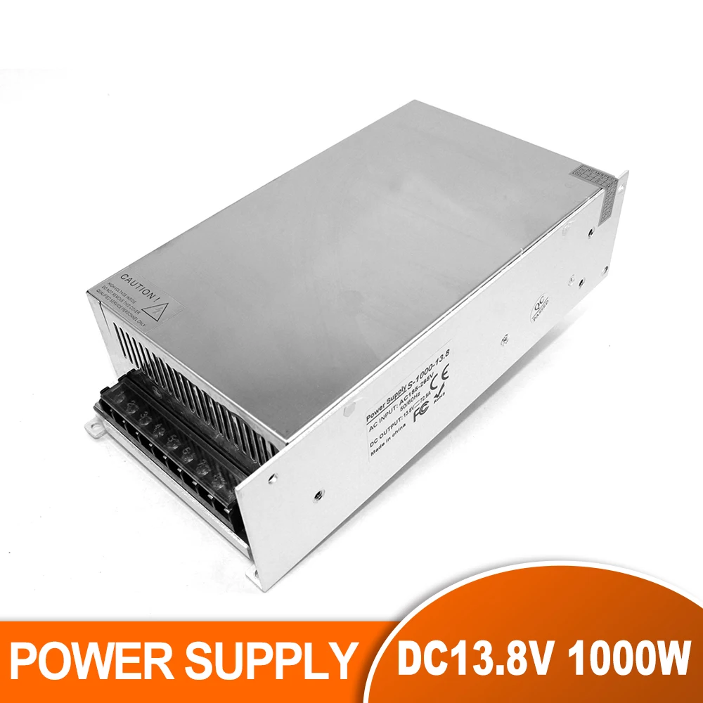 Источник питания трансформатор драйвера 110v 220v AC к DC 13,8 V 72.5A 1000W одиночный выход импульсный источник питания для камеры маршрутизатор
