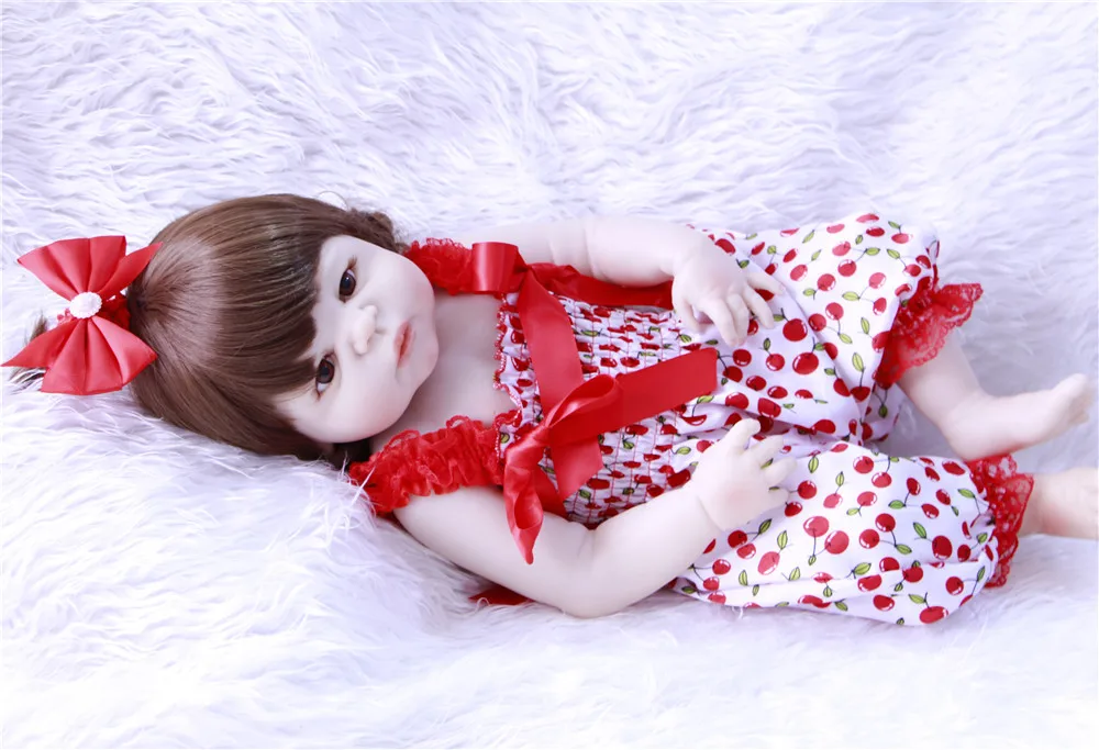NPKCOLLECTION 55 см мягкие силиконовые куклы Reborn Baby Реалистичная кукла Reborn полная виниловая Boneca Bebes Reborn кукла для девочек