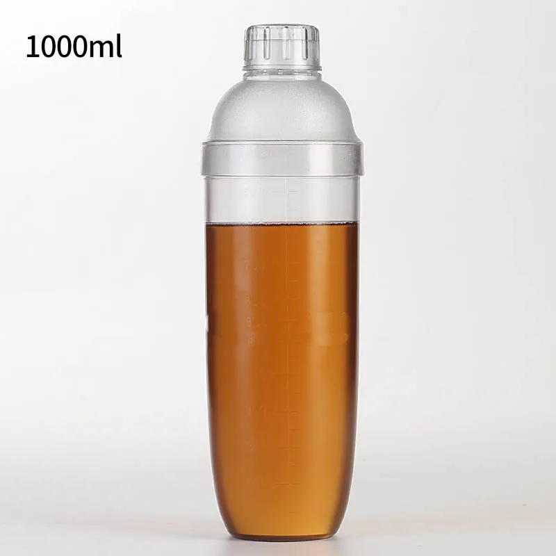 1000ML PC бар Коктейльные шейкеры Commingler формула тусклый лак шейкер весы посуда для напитков бостонские стаканы для смешивания набор бар инструмент 1 шт - Цвет: 1000ML