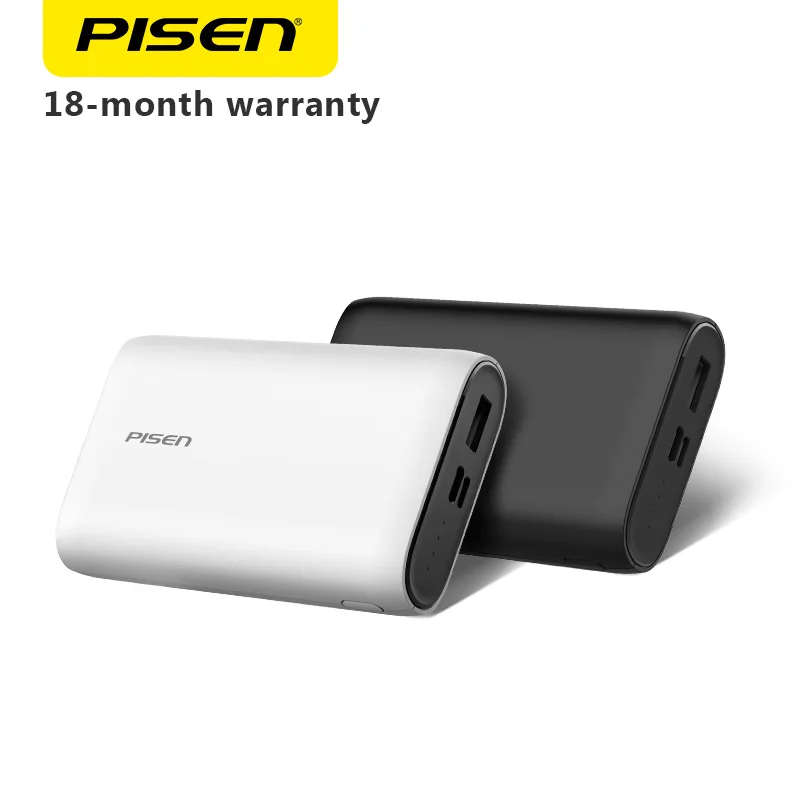 

PISEN 10050mAh 5V/2.4A Fast Charging Power Bank Type-C & Micro-USB Dual Input Ultra-Compact External Battery Portable Charger