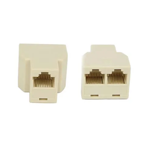 10pcs RJ45 1 to 2 LAN ethernet Network Cable Splitter Extender Plug adapter |