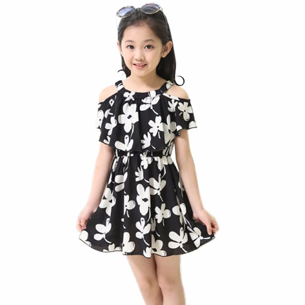 

Summer Casual Dress Kids Infant Girl Flower Petals Dress Kids Baby Girls Flowers Princess Dress Chiffon Slip Dress Clothes