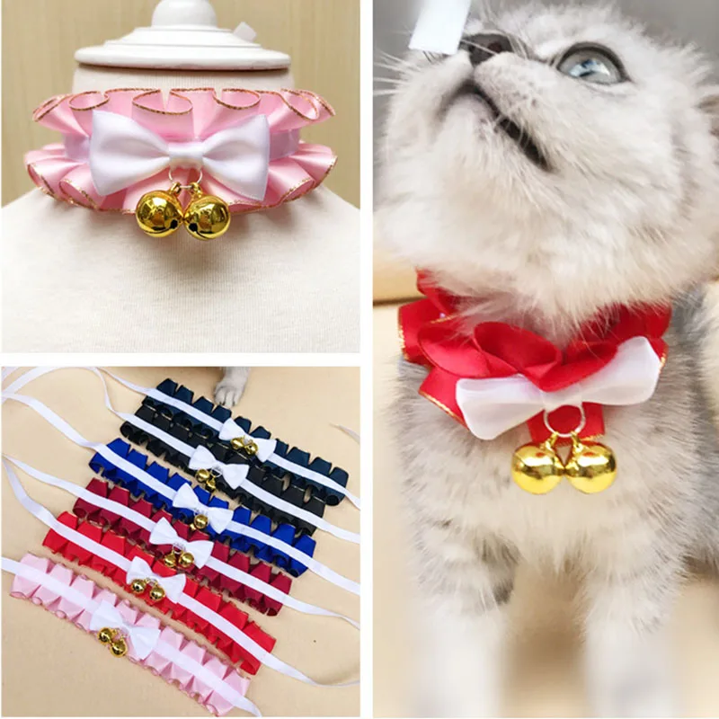 

1 Pcs Pet Dog Puppy Collar Neck Strap Bowknot Bell Cute Supplies for Christmas Party WXV Sale